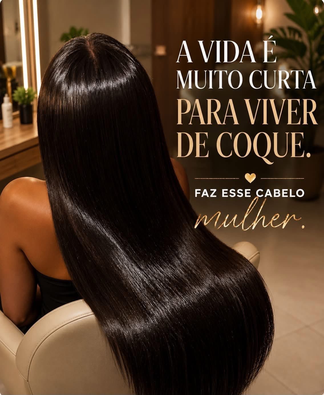 Inspiração de cabelo longo, escuro e brilhante